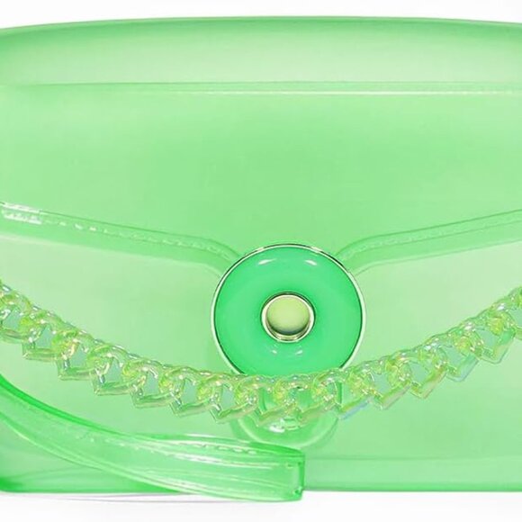 Summer Jelly Tabby Clear Bag Pvc With Adjustable Strap Crossbody Shoulder :O - Picture 3 of 4